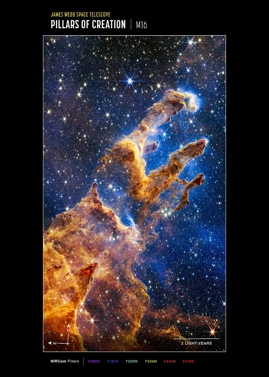 'Pillars of Creation frame' Poster, size Large