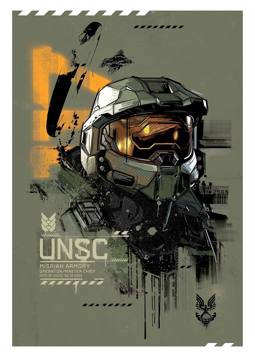 Embark on a journey into the heart of futuristic warfare with UNSC Misriah Armory, an evocative piece of digital art that catapults viewers into the renowned Halo universe.