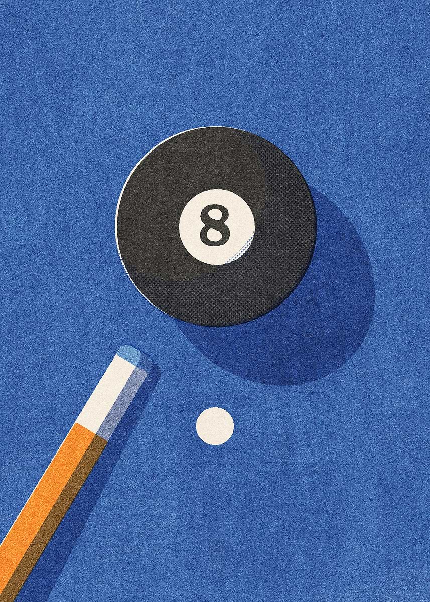 'Billiards Ball 8 I' Poster, picture, metal print, paint by Daniel ...