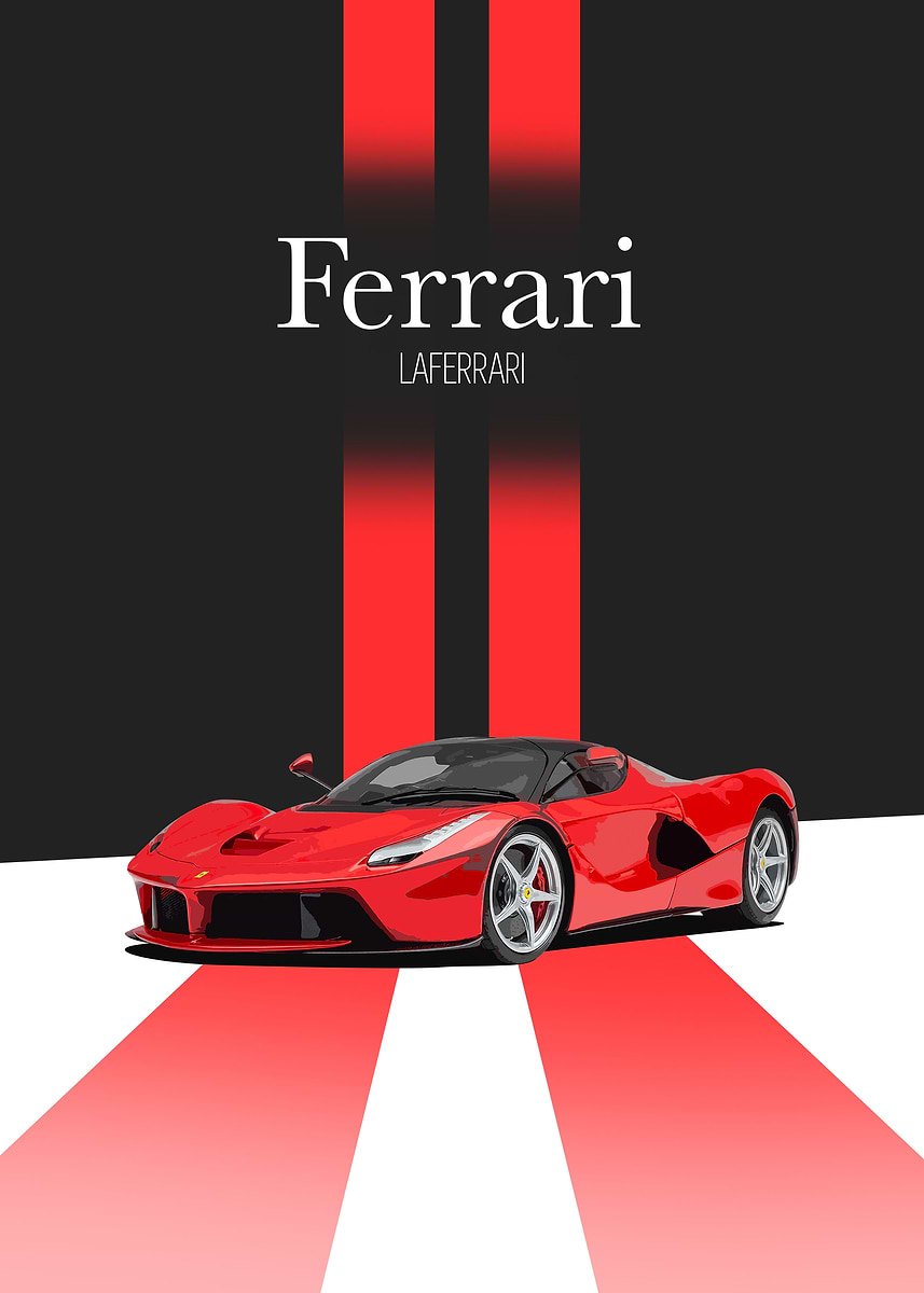 Ferrari Laferrari' Poster, picture, metal print, paint by