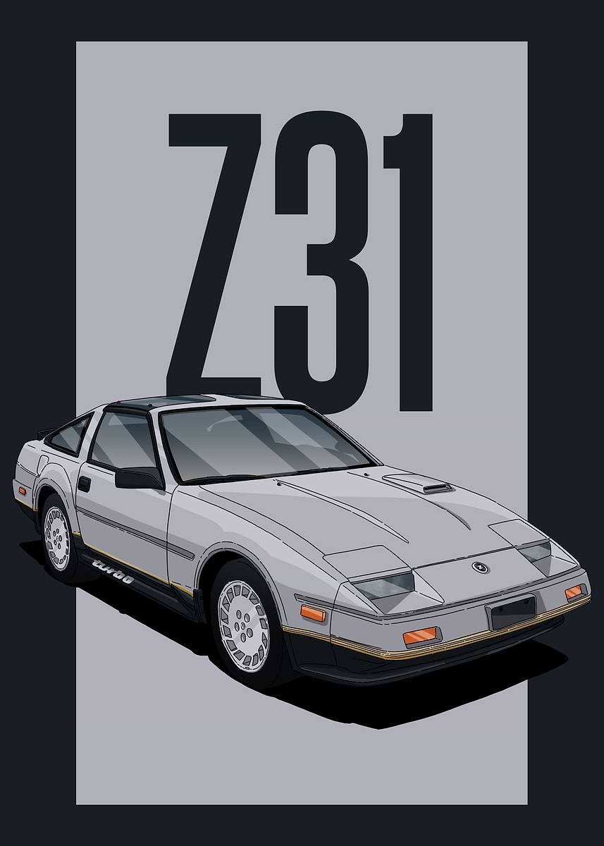 Nissan 300ZX Z31' Poster, picture, metal print, paint by ND