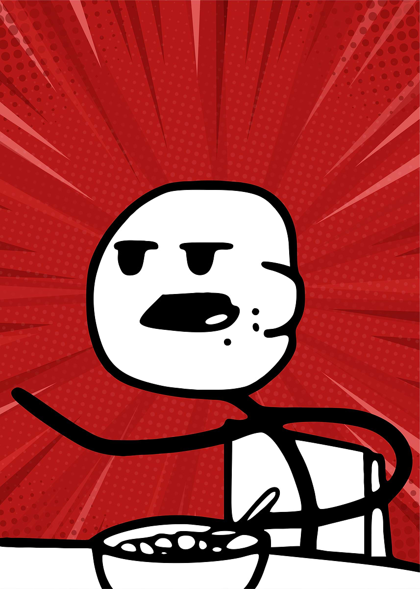 funny face meme' Poster, picture, metal print, paint by Artistic Aura  Special Art Posters | Displate, image size:857x1200