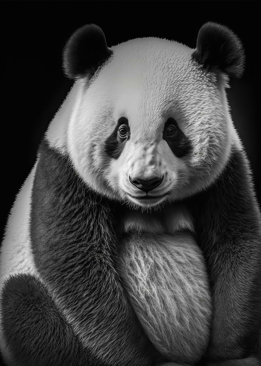 'Portrait of a Panda' Poster, picture, metal print, paint by Five ...