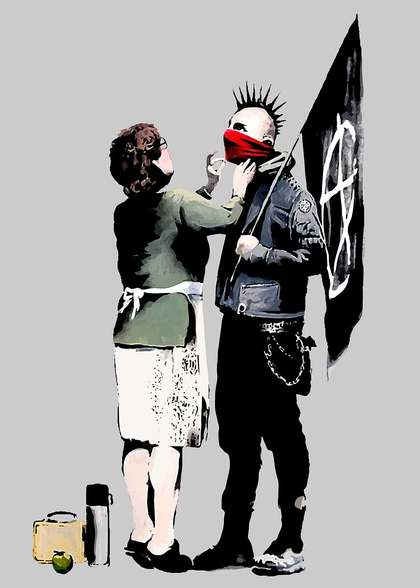 アートポスター Banksy (バンクシー) Panda with Guns｜北欧