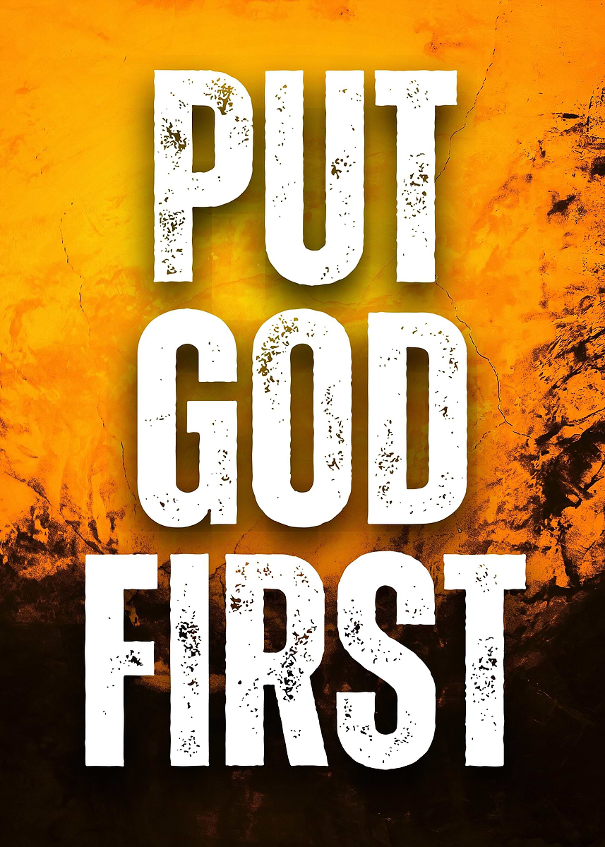 'Put God First Christian' Poster, picture, metal print, paint by Art ...