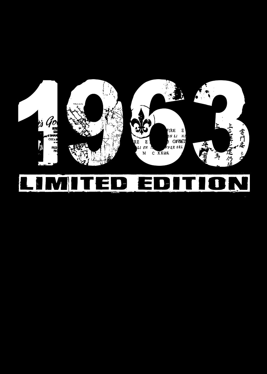 Limited Edition 1963' Poster, picture, metal print, paint by