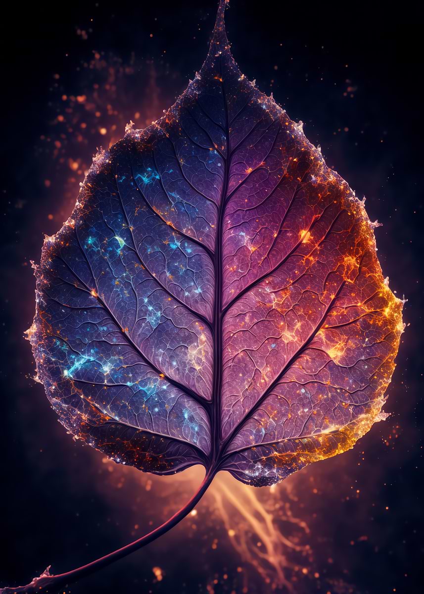 Cosmic Symphony — from the Galactic Garden collection, a Pixaverse metal print