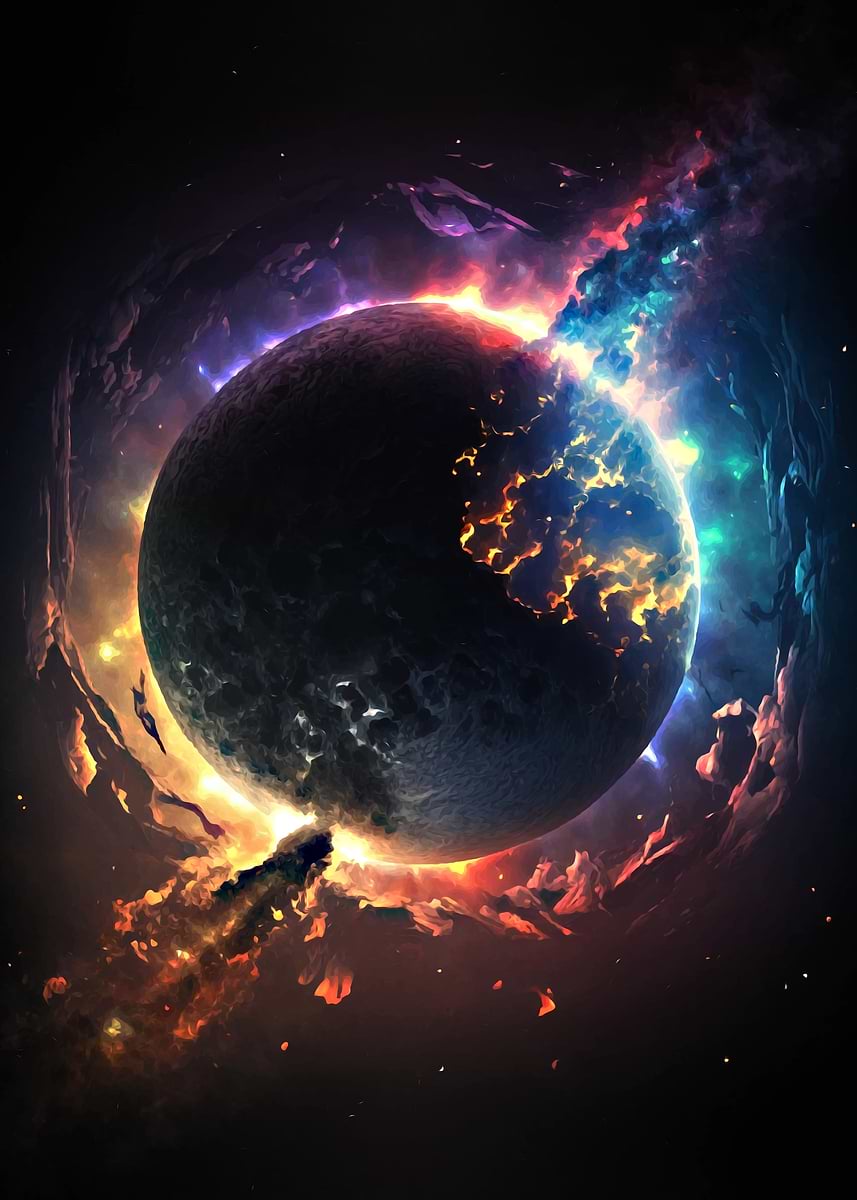 'Planet earth explosion' Poster, picture, metal print, paint by Mounier ...