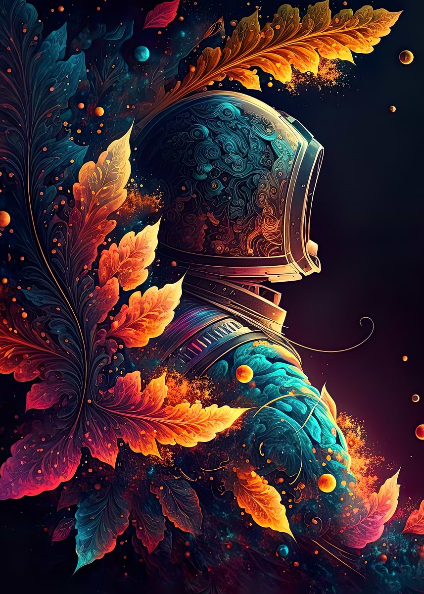 'Abstract Astronaut' Poster, picture, metal print, paint by Anamitra ...