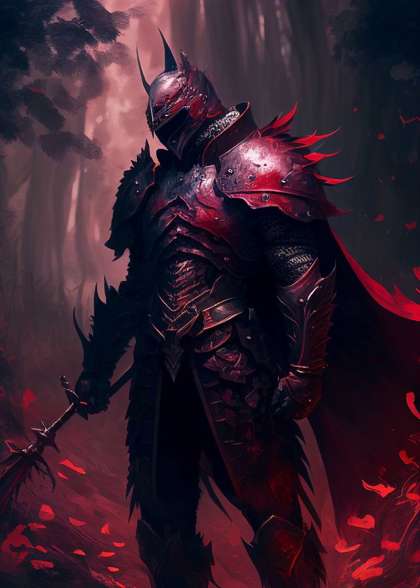 Deviantart Red Knight 'Red Knight' Poster, picture, metal print, paint by Media Editing ...