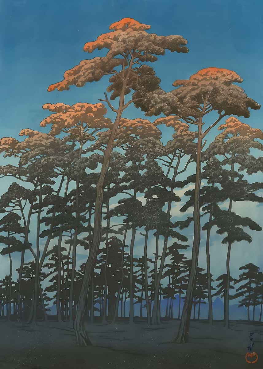 Ukiyo e Hikawa Park' Poster, picture, metal print, paint by