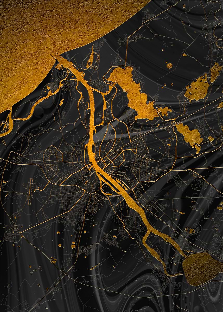 'Riga Latvia' Poster, picture, metal print, paint by Coconut Sorbet ...