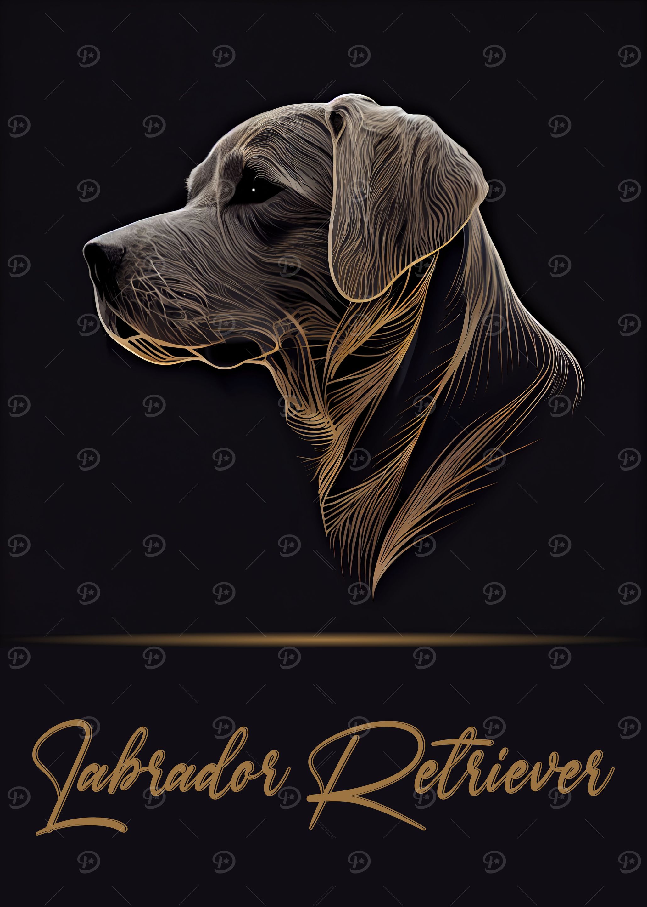 'Labrador Retriever' Poster, picture, metal print, paint by Artistic ...