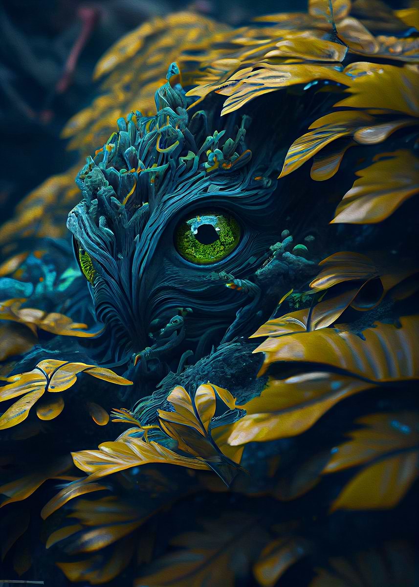 'Hidden Alien Plant Monster' Poster, picture, metal print, paint by ...