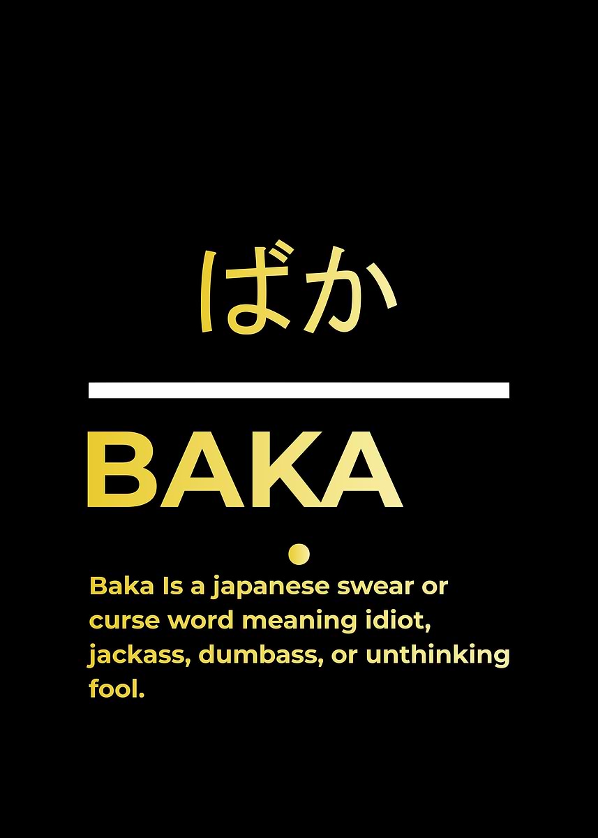 'Baka Dictionary Vintage' Poster, picture, metal print, paint by ...