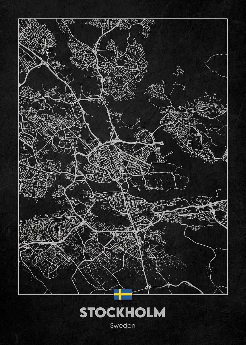 'City Map' Poster, picture, metal print, paint by Cowboys Map | Displate