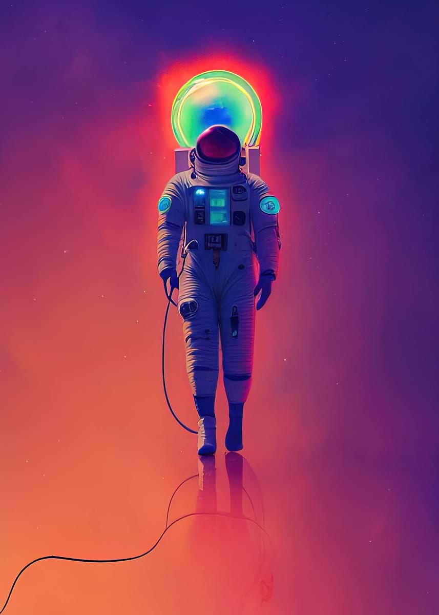 Sam Rider Drawing Spaceman 'Spaceman' Poster, picture, metal print, paint by Sam Brady | Displate
