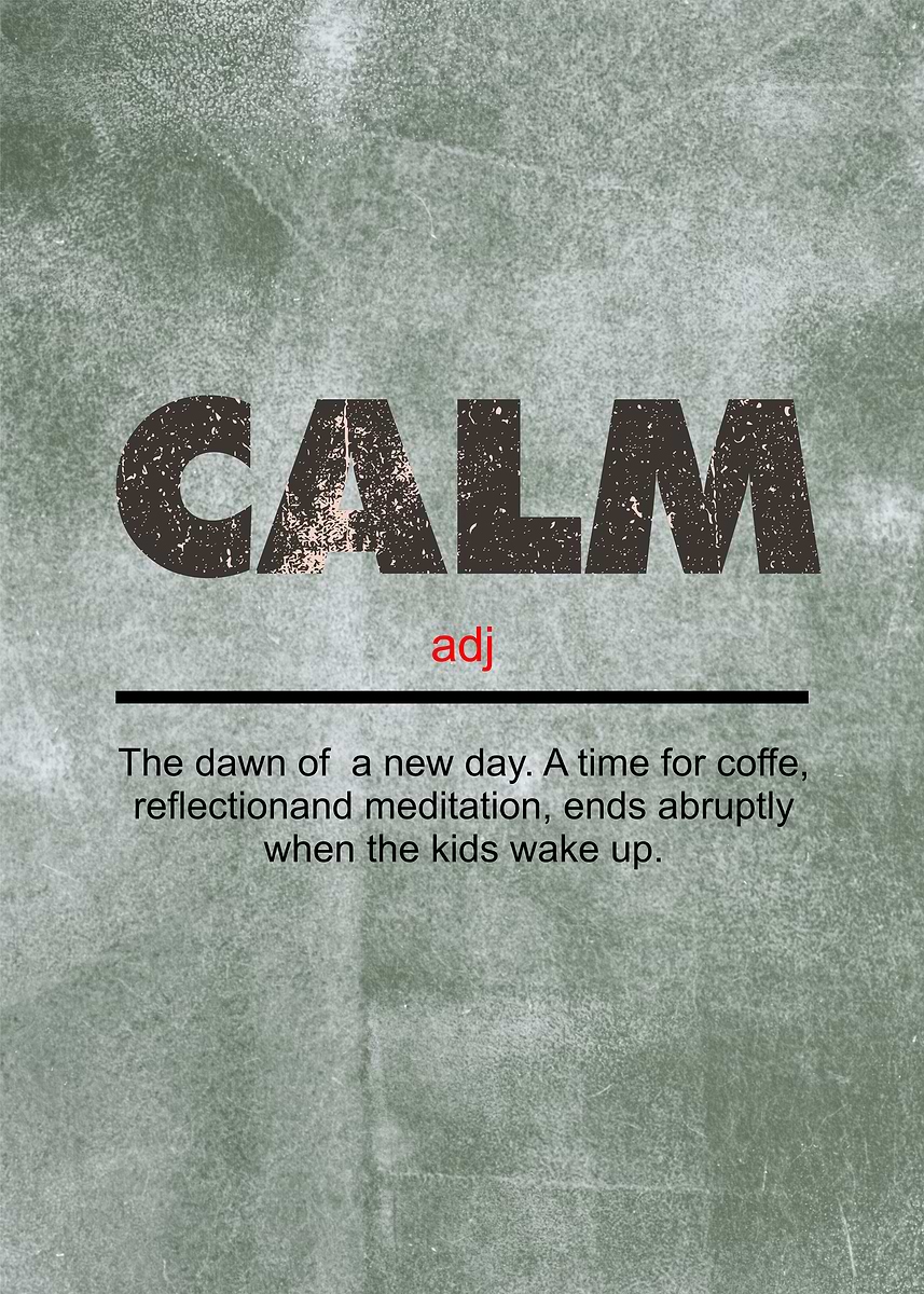 'Calm Dictionary' Poster, picture, metal print, paint by Poster ...