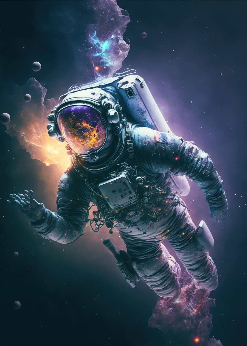 Sam Rider Drawing Spaceman 'Spaceman walk ' Poster, picture, metal print, paint by Sam Brady ...