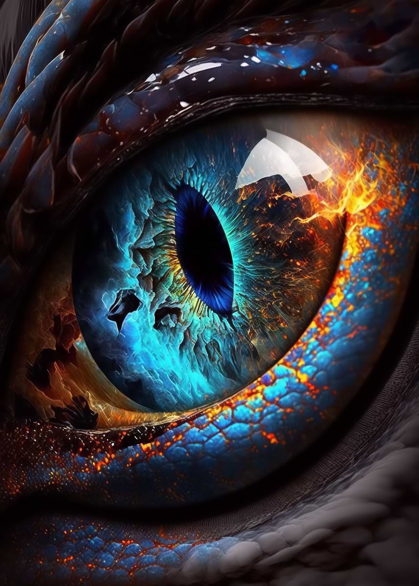 Cosmic Elder Dragons Sight — from the Cosmic Creatures collection, a Pixaverse metal print