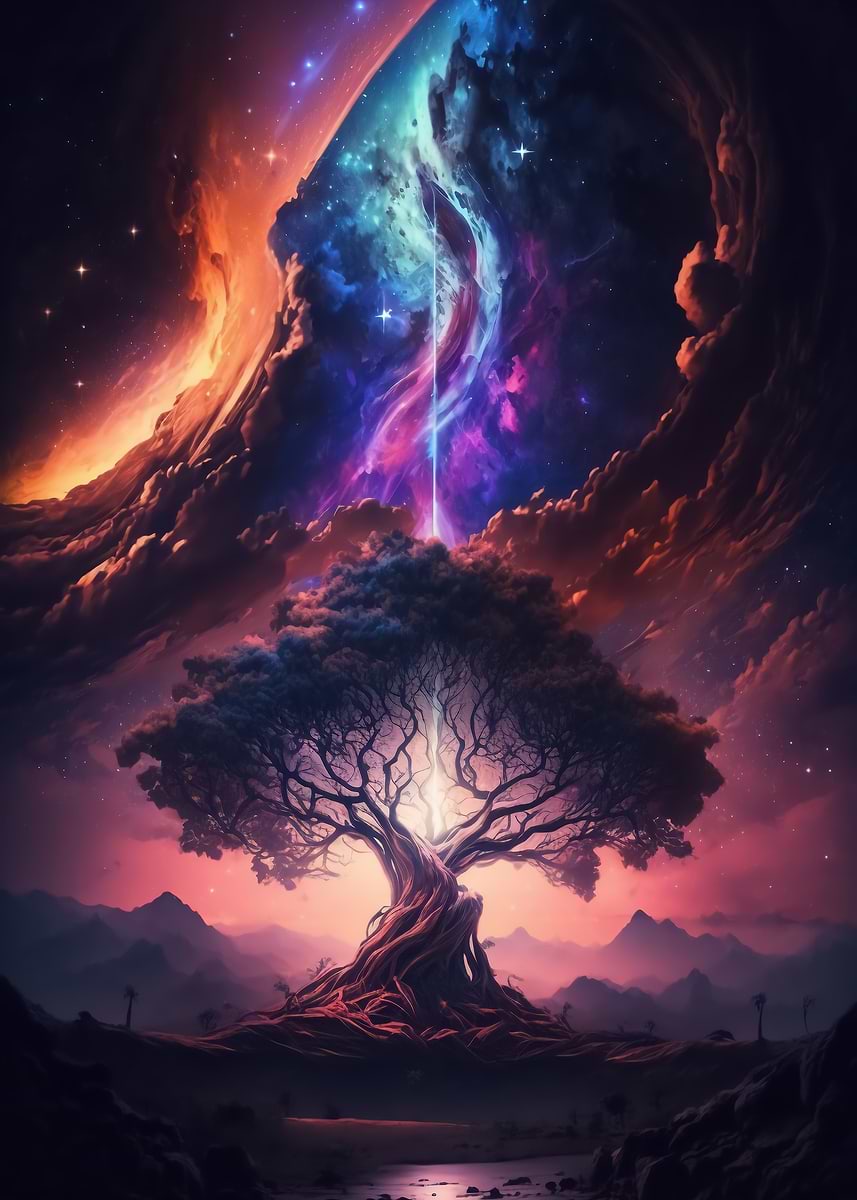 Cosmic Heaven — from the Alien Worlds collection, a Pixaverse metal print