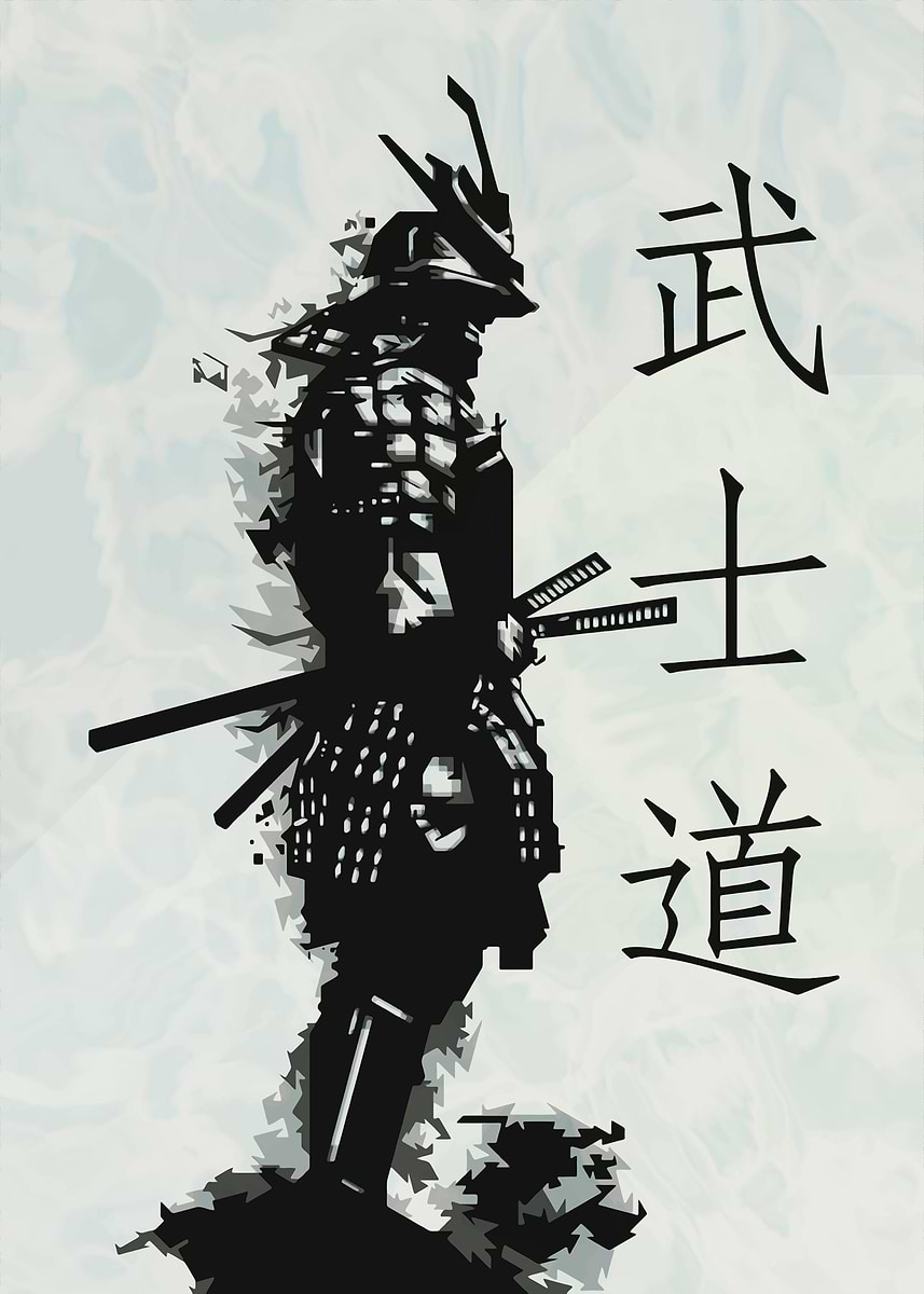 Samurai' Poster, picture, metal print, paint by Ramona Rohan