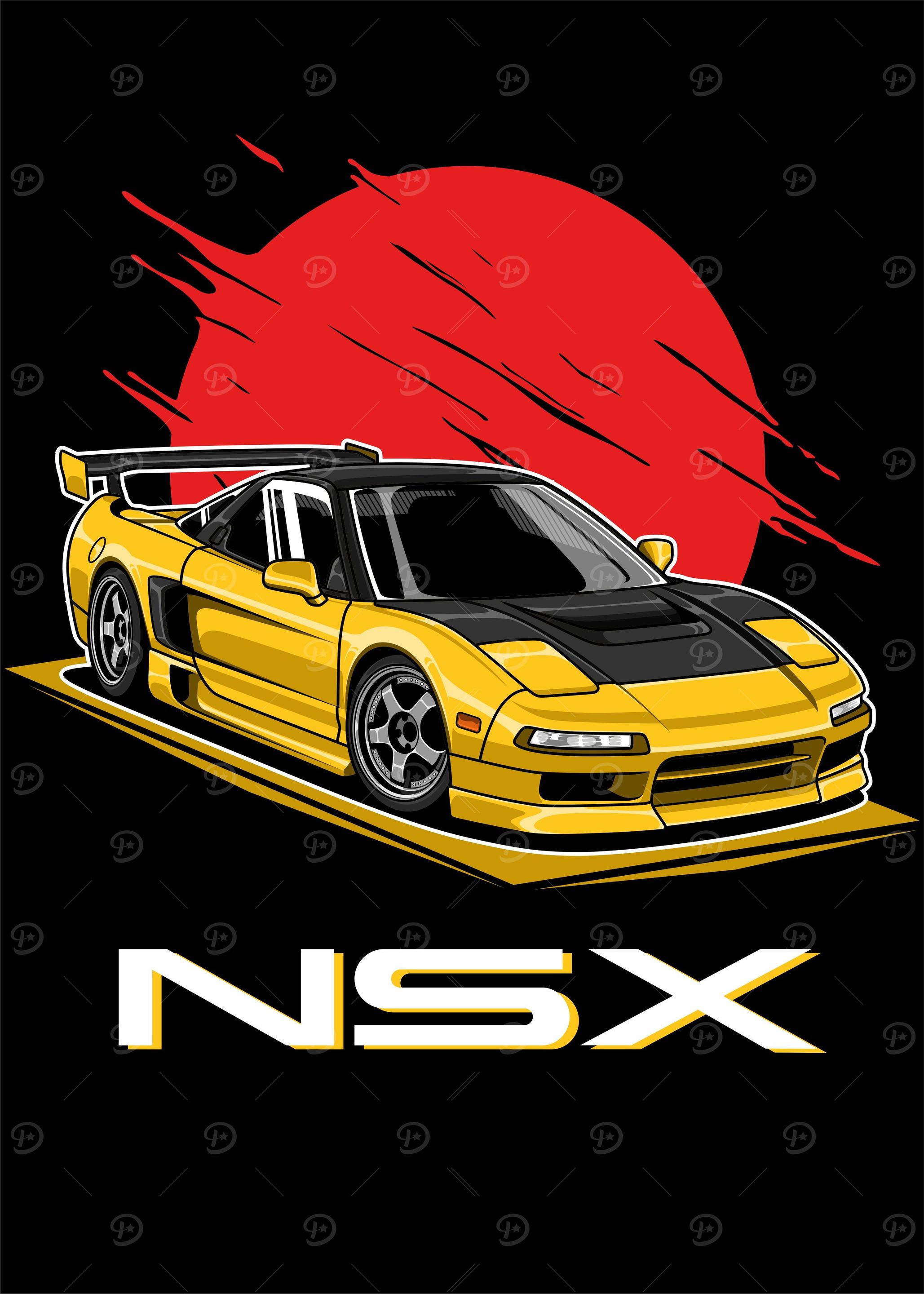 Honda Acura NSX' Poster, picture, metal print, paint by Heru