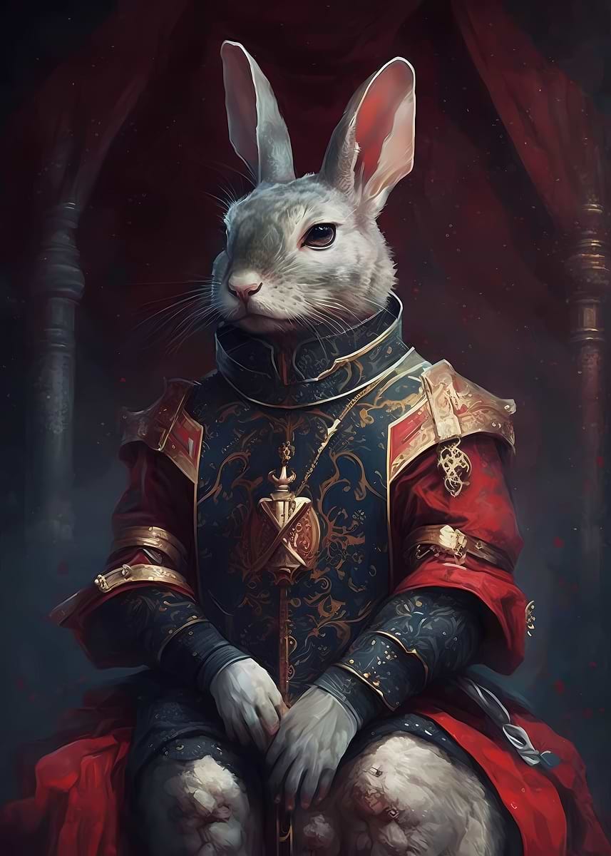 'Rabbit Wondrous' Poster, picture, metal print, paint by Keeling ...