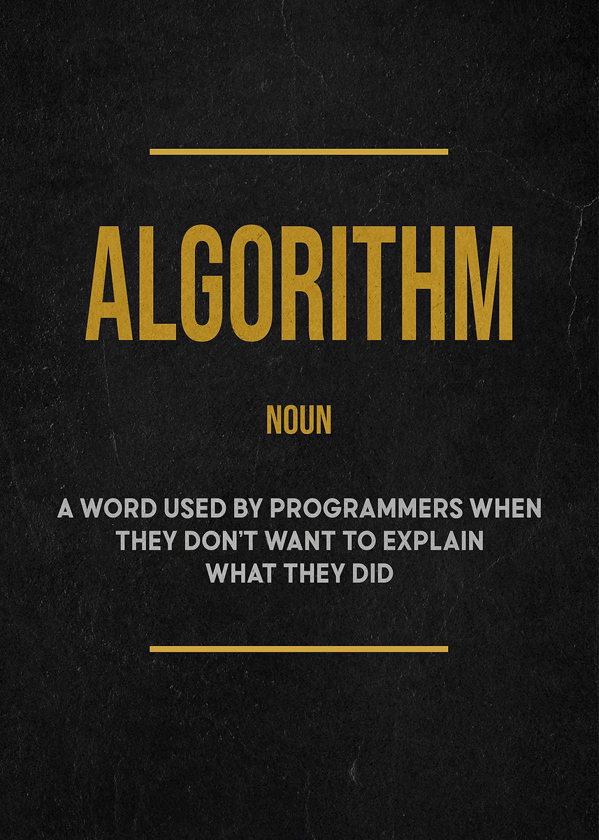 The Word Algorithm 'algorithm definition' Poster, picture, metal print, paint by ...
