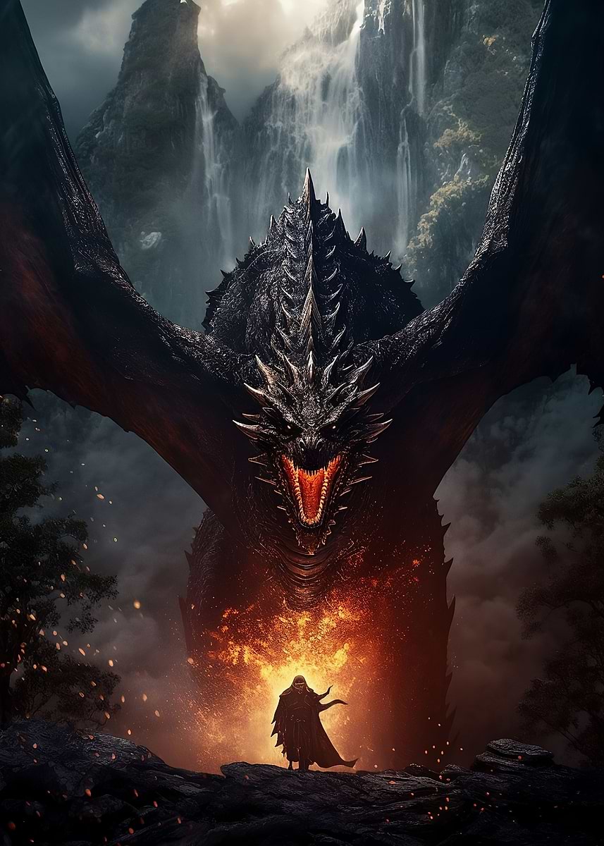 Dragonborns Legacy — from the Dragons Lair collection, a Pixaverse metal print