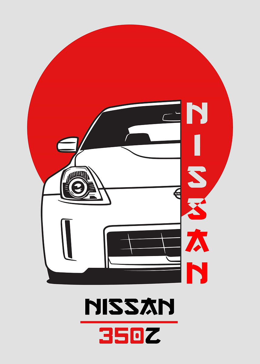 Nissan 350Z' Poster, picture, metal print, paint by artH | Displate