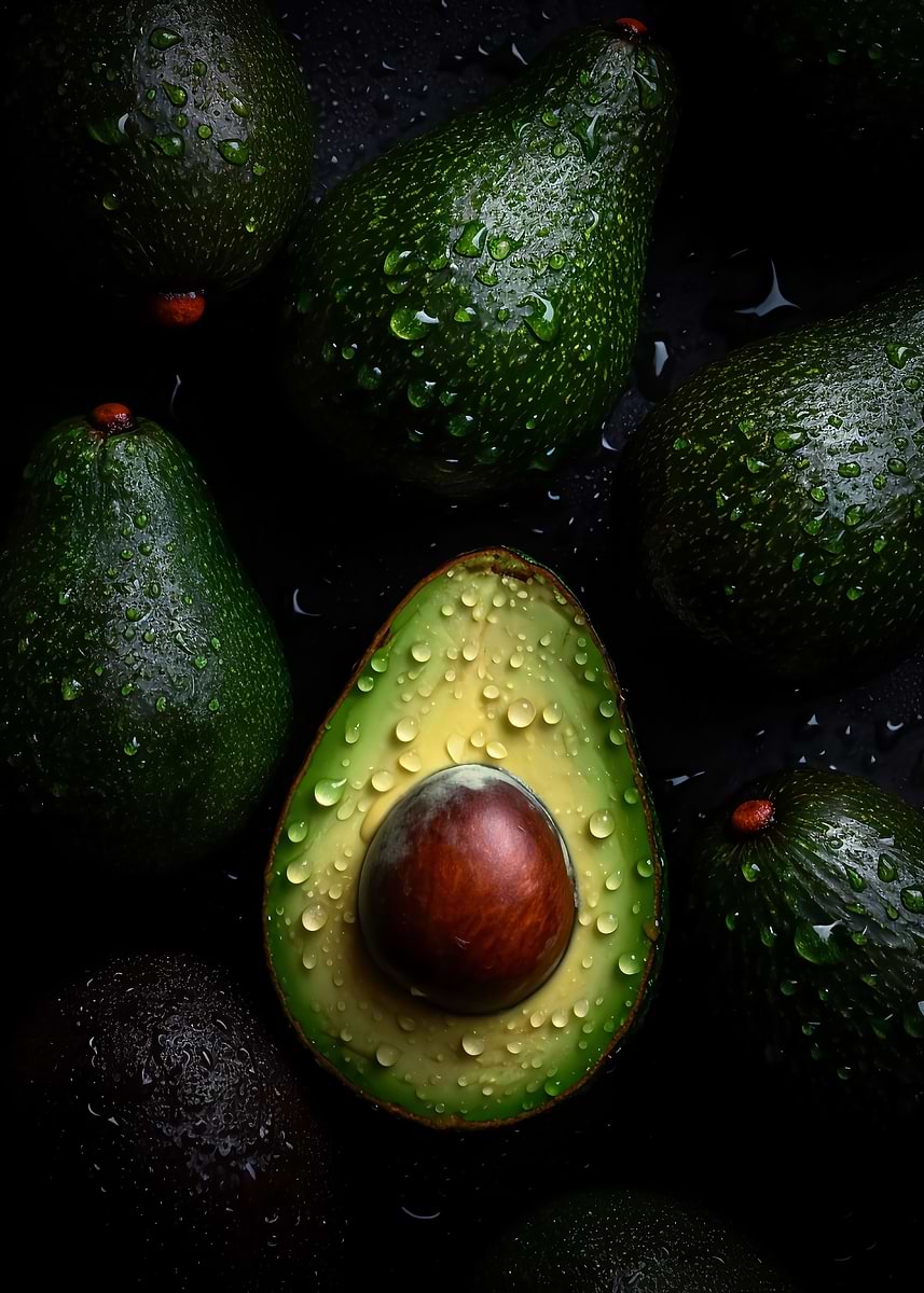 Fresh Avocado — from the Culinary Canvas collection, a Pixaverse metal print