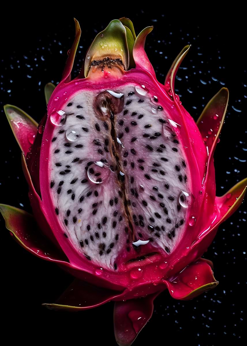 Fresh Pitaya — from the Culinary Canvas collection, a Pixaverse metal print
