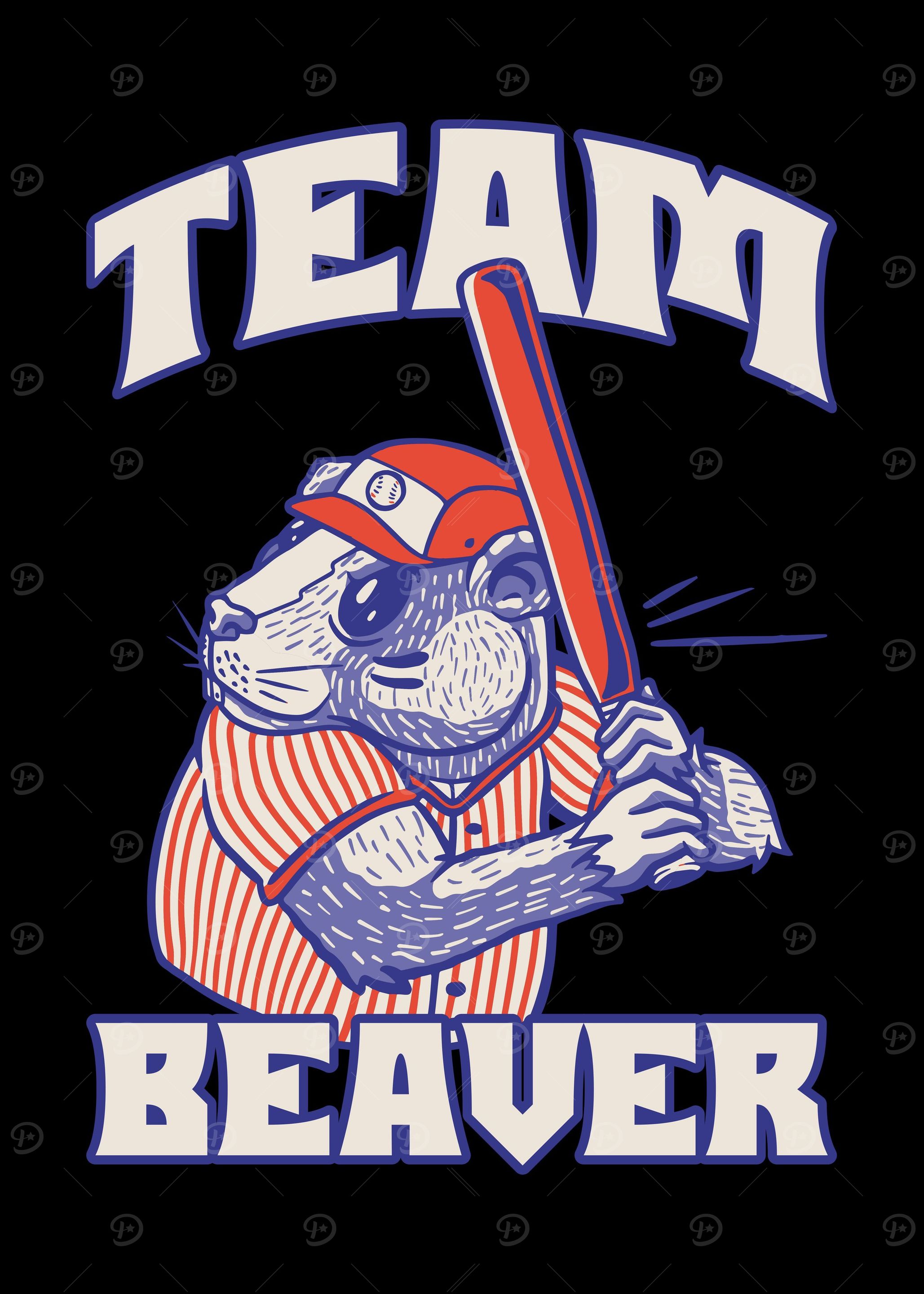 Beavers Unity 'Team Beaver' Poster, picture, metal print, paint by CatRobot | Displate