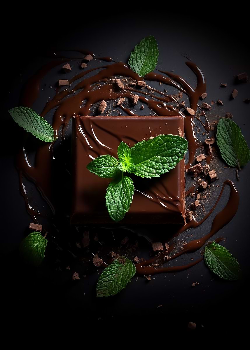Tasty Chocolate Dessert — from the Culinary Canvas collection, a Pixaverse metal print