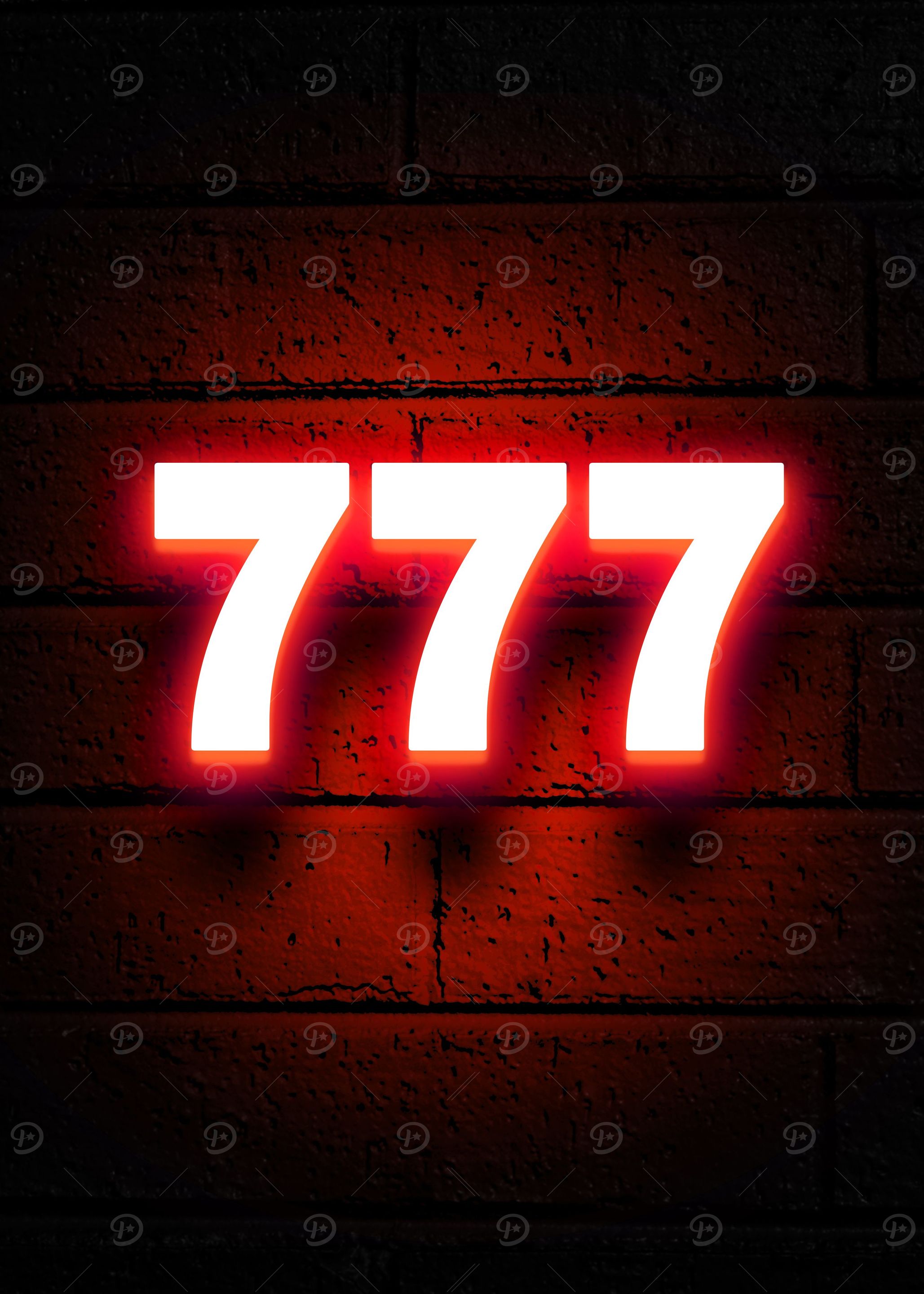 '777 neon sign' Poster, picture, metal print, paint by Kitty Kit | Displate
