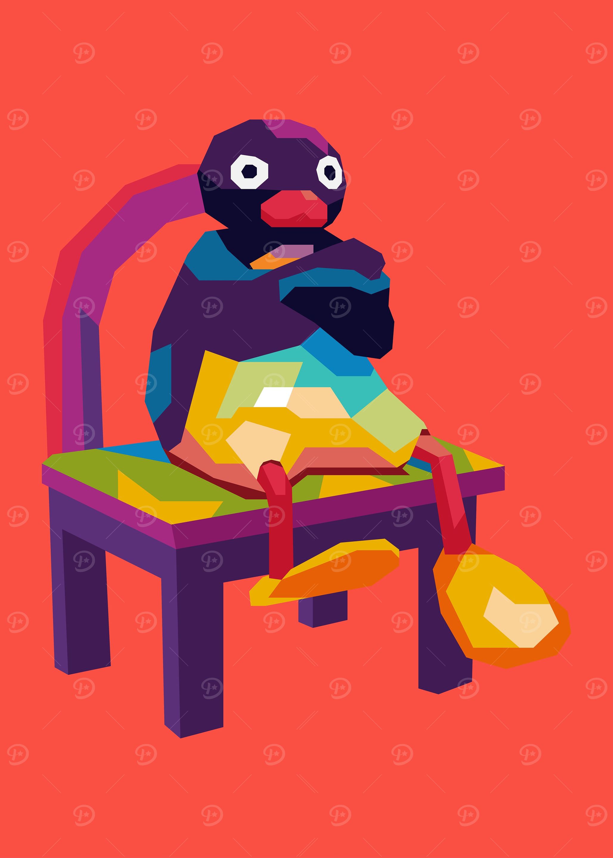 'ANGRY PINGU MEME' Poster, picture, metal print, paint by Muifatin ...