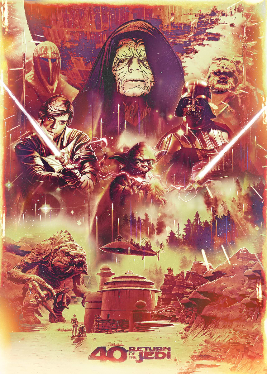 'Return of the Jedi' Poster, picture, metal print, paint by Star Wars ...