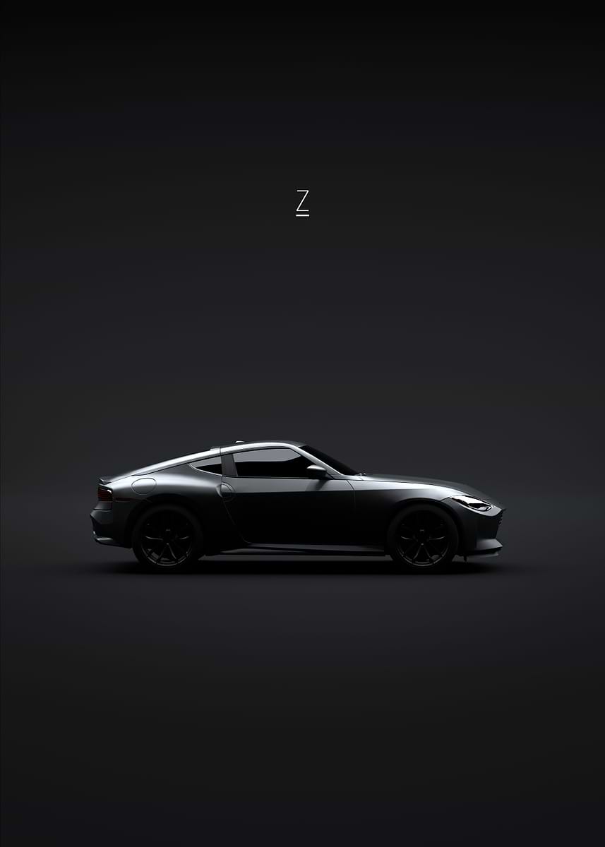 額縁 Displate YellowFerrari Limited Poster Farrari x yellow' Poster, picture, metal print, paint by