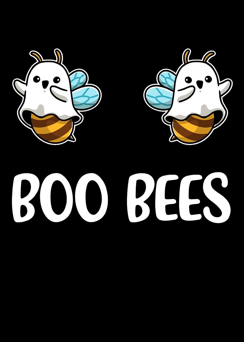 'Boo Bees' Poster, picture, metal print, paint by CatRobot | Displate