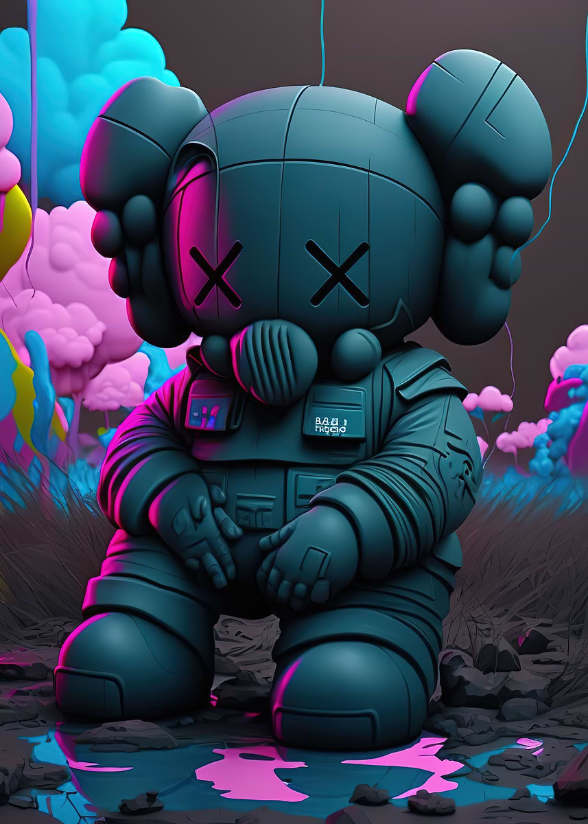Kaws ポスター LV Kaws Poster, Hypebeast Poster, Printable Wall Art