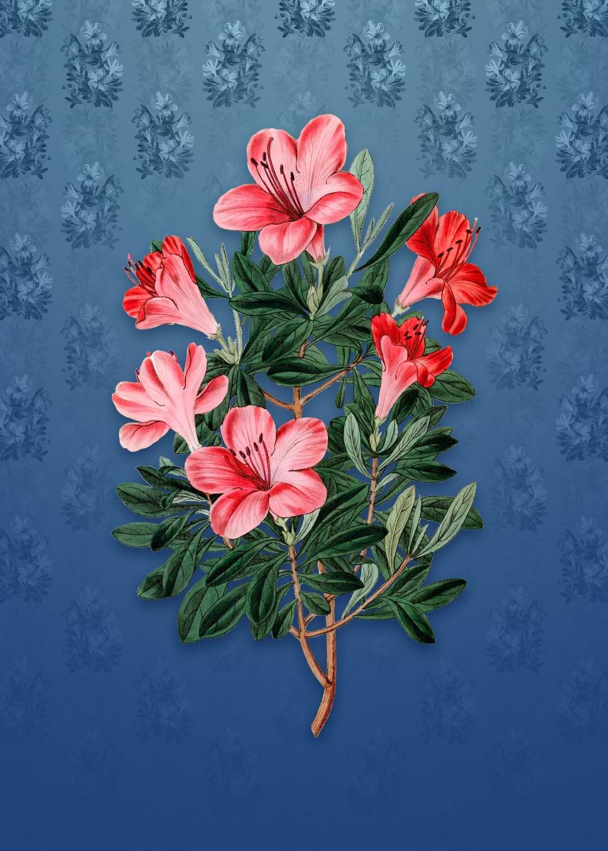 'Brick Red Chinese Azalea' Poster, picture, metal print, paint by Holy ...