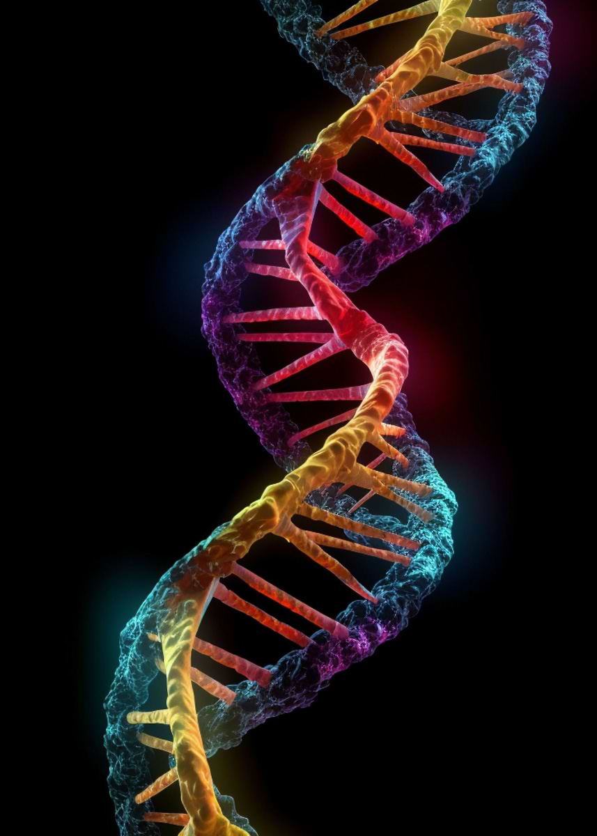Dna And Humam 'Human DNA V' Poster, picture, metal print, paint by Daniel Tan | Displate