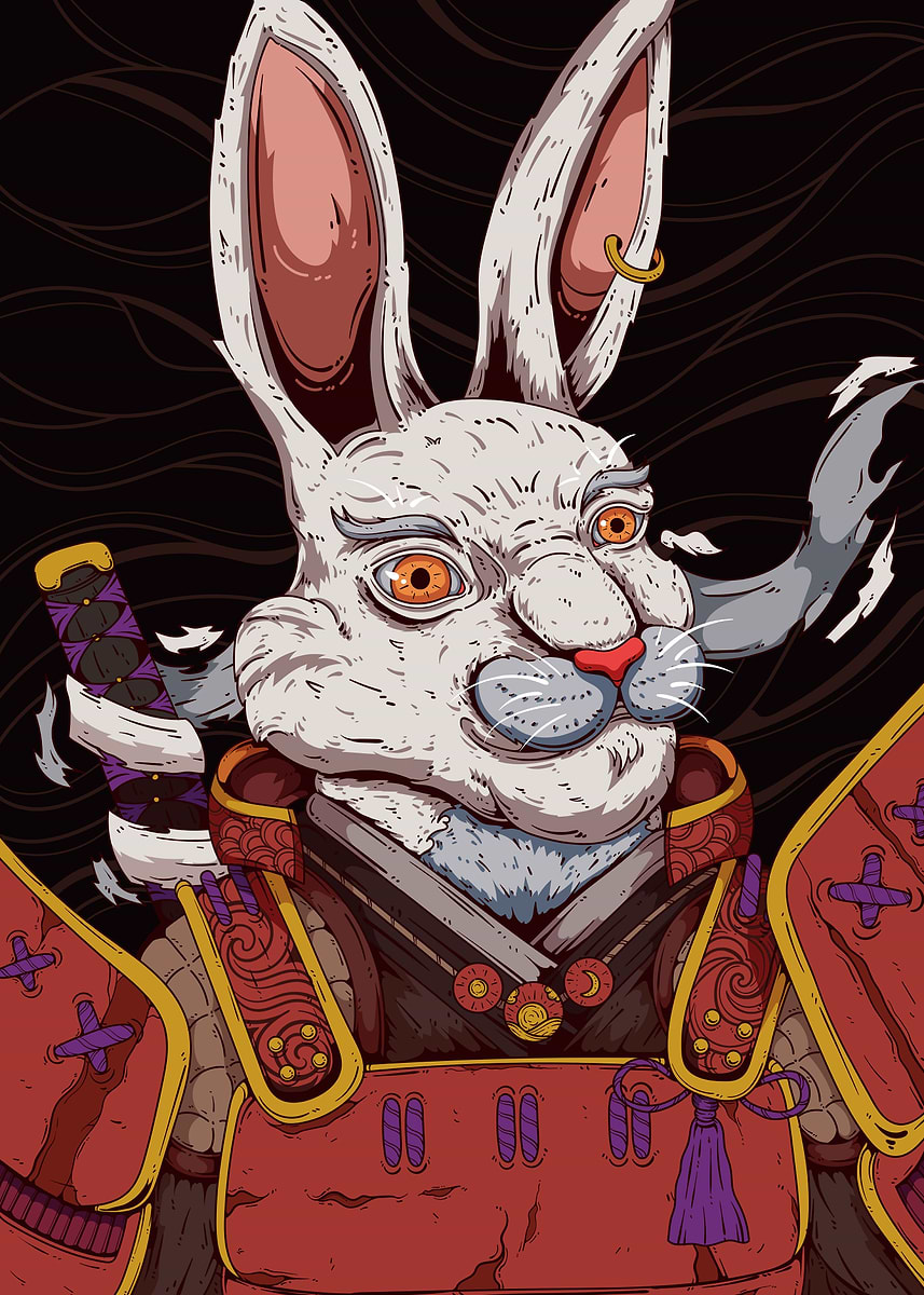Sentaro Rabbit 'Rabbit Sengoku' Poster, picture, metal print, paint by Dian Argana ...