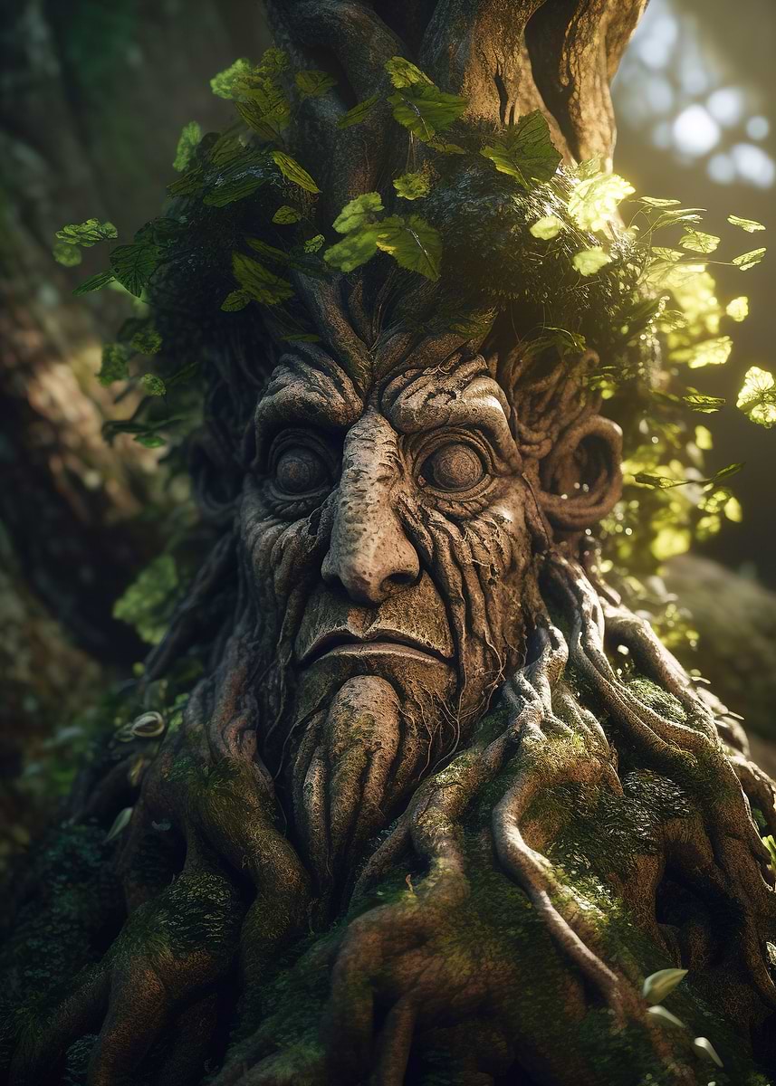 'Tree man creature' Poster, picture, metal print, paint by Arturo Vivo ...