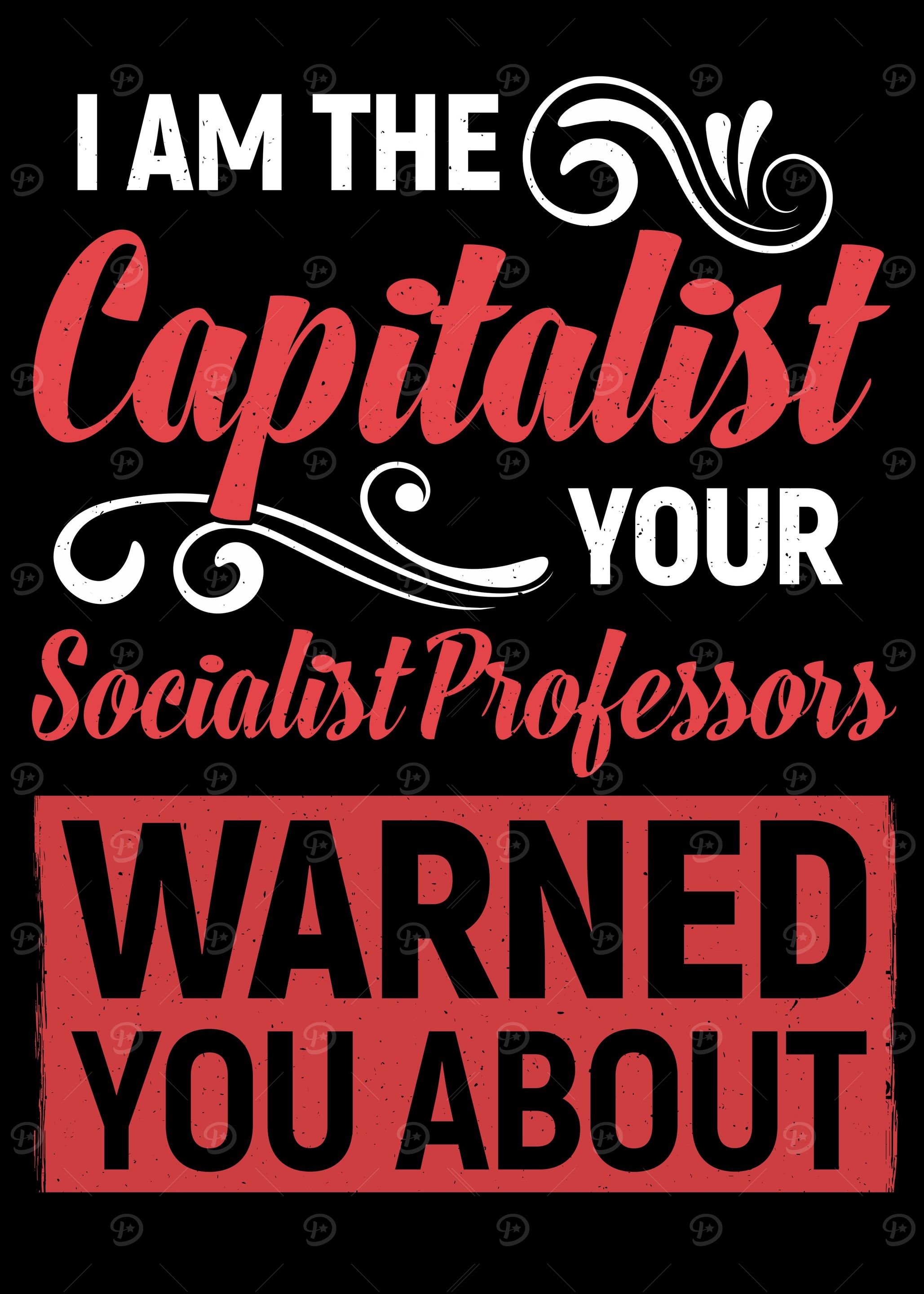 'Capitalist warned about' Poster, picture, metal print, paint by Chris ...