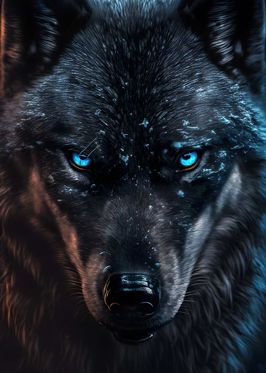 thumbnail image 2 of License Plates Wolf With Blue Eyes Wild Grey Wolf Blue Eyes 2 of 10