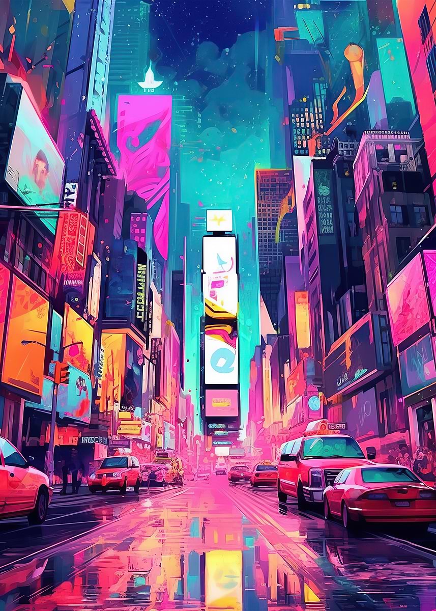 'New York City' Poster, picture, metal print, paint by Rida Santos ...