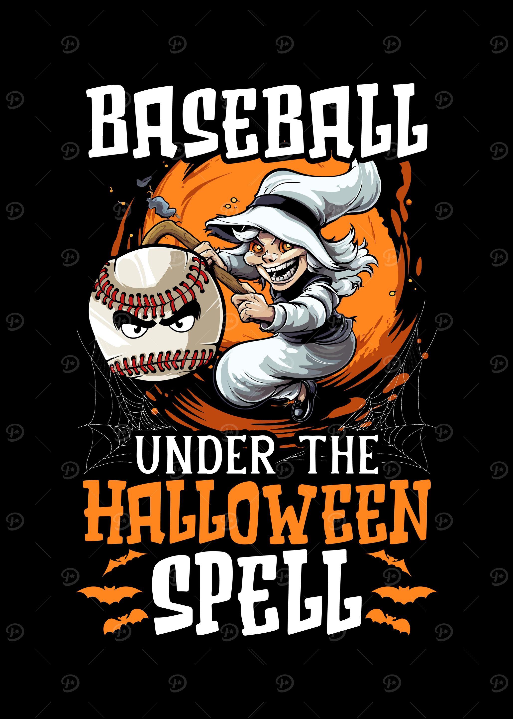 'Baseball Halloween' Poster, picture, metal print, paint by NAO | Displate