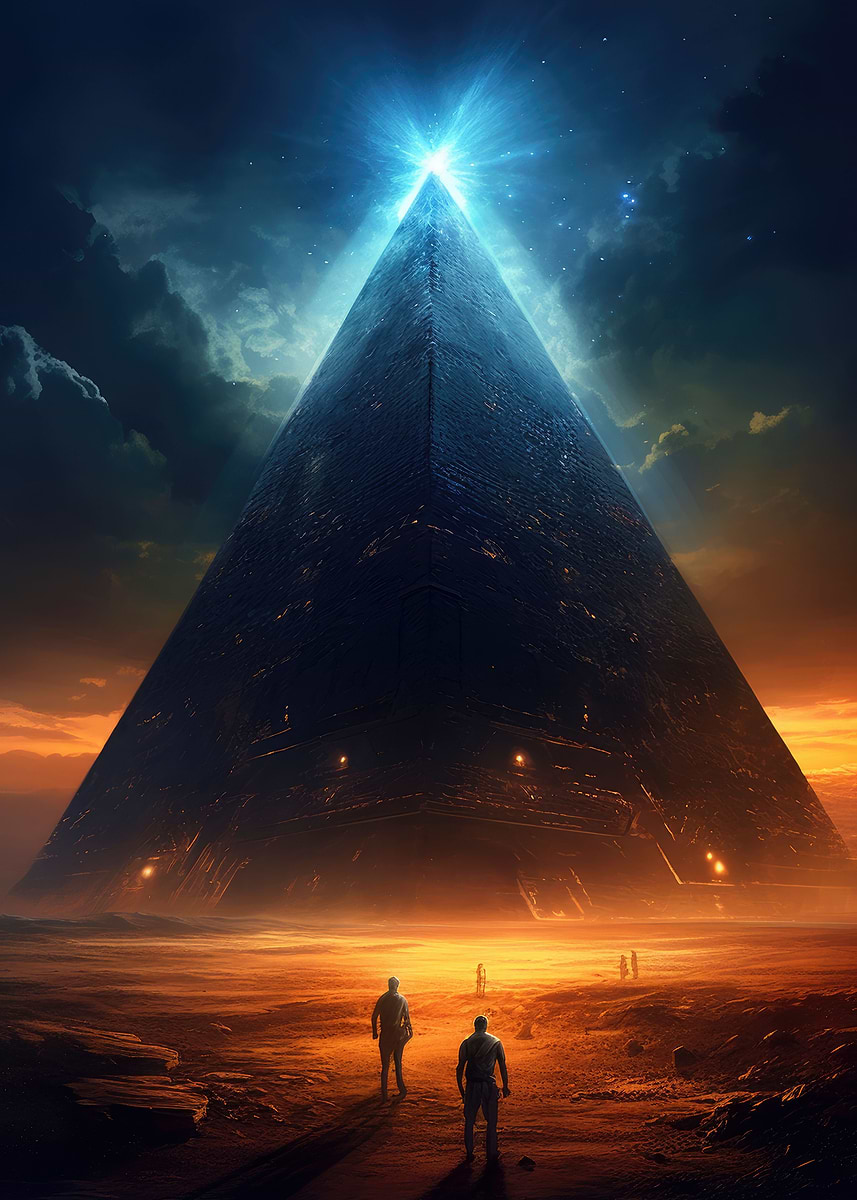 'Futuristic Pyramid Art' Poster, picture, metal print, paint by Steven ...